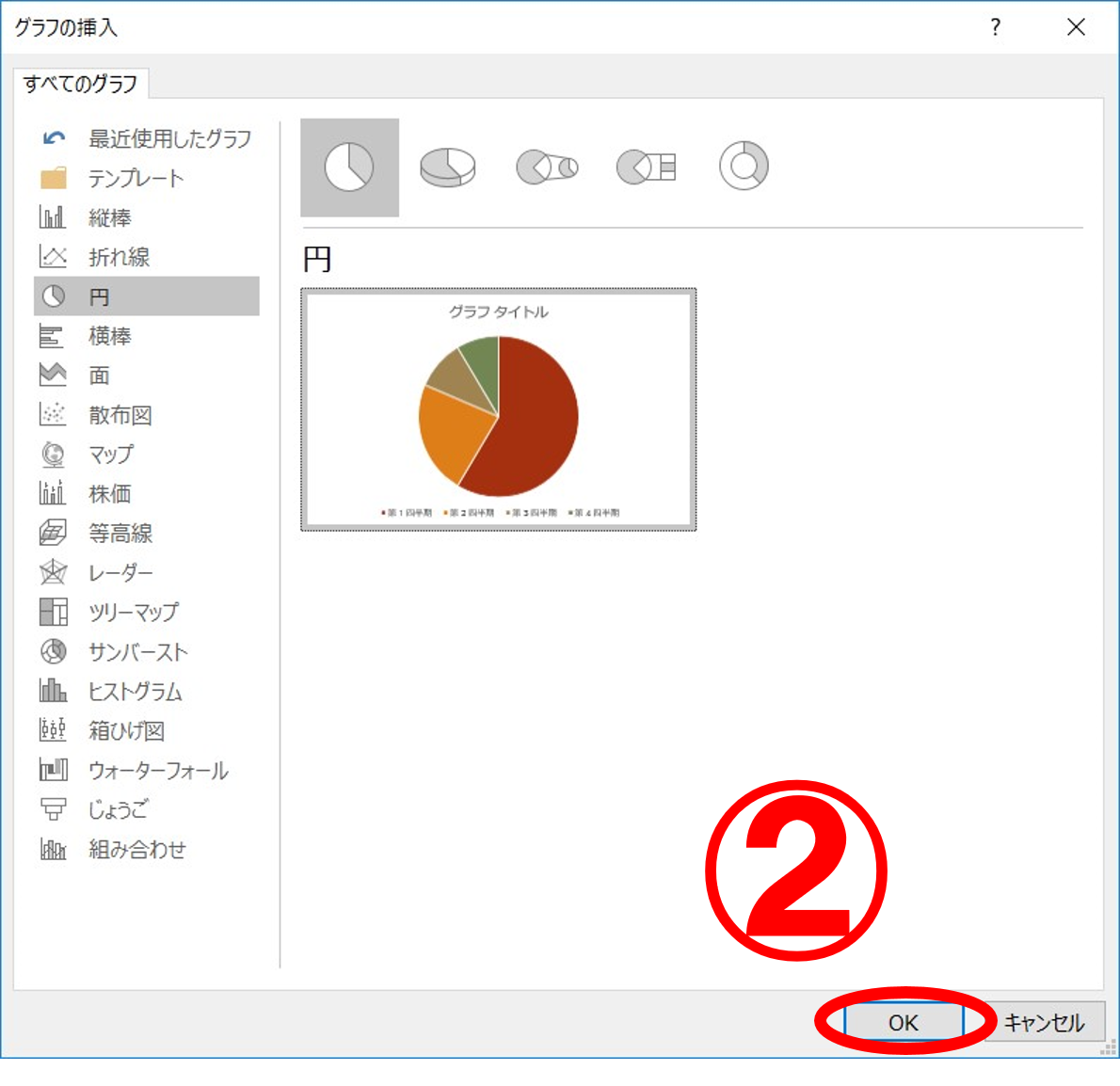 円グラフ選択